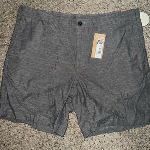 Eddie Bauer Charcoal Flat Front Shorts
